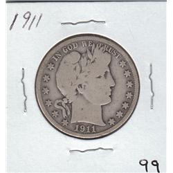 1911 BARBER HALF DOLLAR