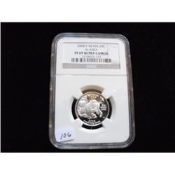 2008 SILVER ALASKA PROOF 69 QUARTER NGC