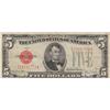 Image 1 : $5 1928 F RED SEAL LEGAL TENDER