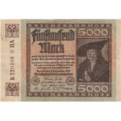 5000 MARK GERMAN 1922