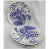 Image 1 : Antique Flow Blue Luncheon Plates/4 "Florence" Pattern