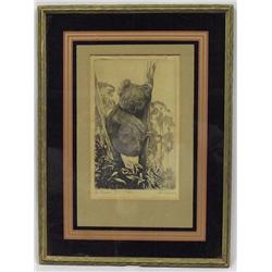 Vintage Original Etching By Squire Morgan