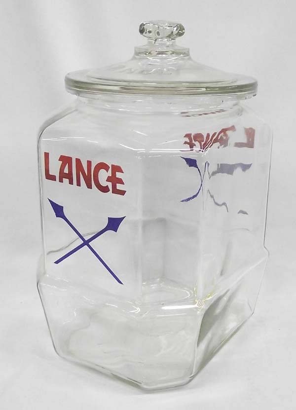 Vintage Lance Glass Cracker Jar