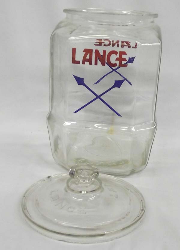 Vintage Lance Glass Cracker Jar