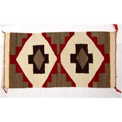 1940s Navajo Rug Two Crosses Design