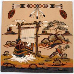 Large Sand Painting by Ernest Yazzie, 1978