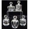 Image 2 : Perfume Bottles, Faceted Glass w/Screw Tops