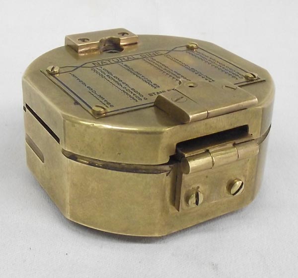 Kelvin & Hughes Brass Pocket Compass - Vintage Natural Sine Mining Compass For Outdoor Navigation