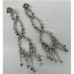 Native American Zuni Pierced Earrings By BM Jamon