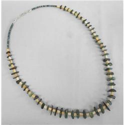 Navajo Turquoise and Red Shell Necklace