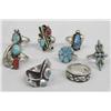 Image 1 : Native American Navajo Zuni Ring Collection