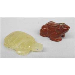 Zuni Turtle Fetish and Frog Fetish