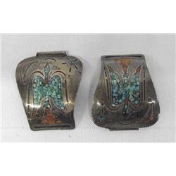 McKee Platero Sterling Turquoise Coral Watch Tips