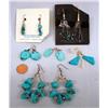 Image 1 : Vintage Navajo Turquoise Earrings