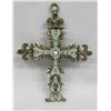 Image 1 : Vintage Metal Enameled Cross
