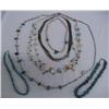 Image 1 : Six Native American necklaces, silver, turquoise,