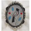 Image 1 : 1970s Zuni Inlay Silver Ring Hallmarked