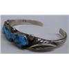 Image 2 : Navajo Carved Turquoise Cuff Bracelet/signed