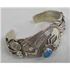 Image 3 : Native American Navajo Sterling Bracelet Hallmark