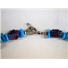 Image 2 : Southwest Necklace of Carved Amethyst &Turquoise