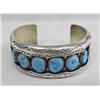 Image 2 : Native American Navajo Silver Turquoise Bracelet