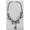 Image 1 : Native American Navajo Silver Turquoise Necklace