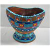 Image 2 : Hand Beaded Wooden Vase by Kills Thunder
