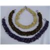 Image 1 : 3 Necklaces of 3 Strands of Gemstones