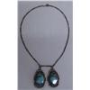 Image 1 : Silver Choker with Double Turquoise Stones