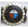 Image 1 : Zuni Inlay Sun Face Bracelet