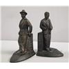 Image 1 : Will Rogers & Wiley Post Bookends, Cast Metal