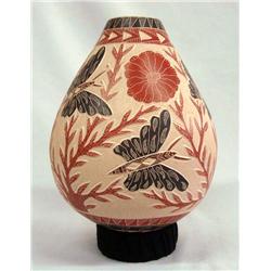 Mata Ortiz Butterfly pottery by Jesus Quintana