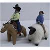 Image 1 : Navajo Figures Riding Sheep & Horse