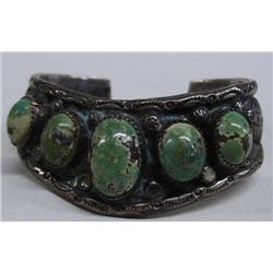 Vintage Navajo Silver & Turquoise Bracelet