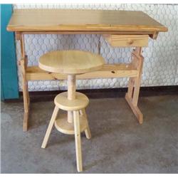 Drafting Table & Stool, MUST BE PICKED UP