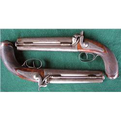 Rare Pr 1840-1860 Belgium "HOWDAH" Pistols