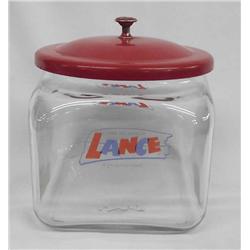 Vintage Lance Glass Cracker Jar