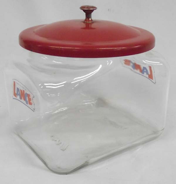 Vintage Lance Glass Cracker Jar