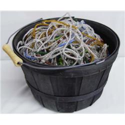 Basket of Various Colored Glass Beads