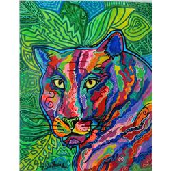 Kills Thunder Painting "Wild Cougar"