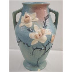 Roseville Pottery "Magnolia" Handled Vase #97-14