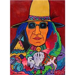 Kills Thunder Painting "Sioux Native Son"