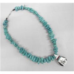 Navajo Turquoise MOP Jet Necklace