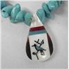 Image 2 : Navajo Turquoise MOP Jet Necklace