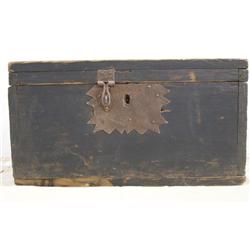 Vintage Wood Storage Box from Lithuania