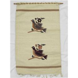 Mexican Zapotec weaving with dowel hanger