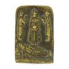 Vintage Thai Bronze Buddha Tablet Amulet Heavy (ANT-1203)