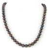 Black Peacock Saltwater Pearl Strand Necklace (JEW-2591)