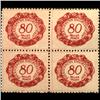 Image 1 : 1920 Liechtenstein 80h Postage Due 4 Block Error (STM-0445)