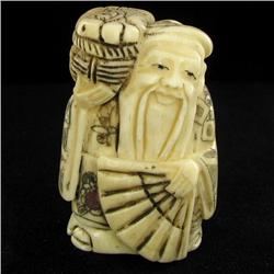 Handcarved Bone Chinese Netsuke (CLB-907)